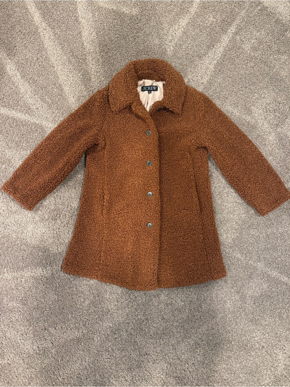 J.Crew - Teddy Sherpa Lady Coat - Appalachian Brown - Petite Large - BM544